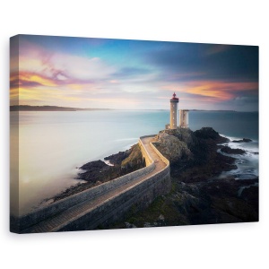 Tablou canvas - Farul Petit Minou, Brittany, Rasarit De Soare, Peisaj Marin, 40 x 60 cm