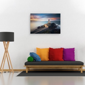Tablou canvas - Farul Petit Minou, Brittany, Rasarit De Soare, Peisaj Marin, 40 x 60 cm - Img 2