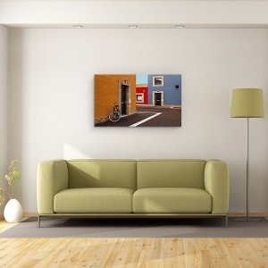 Tablou canvas - Fatade Colorate, Culori, Fatade, Arhitectura, Modern, Rosu, 50 x 80 cm - Img 2