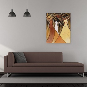 Tablou canvas - Femei Africane Dansand 3, 60 x 75 cm - Img 2