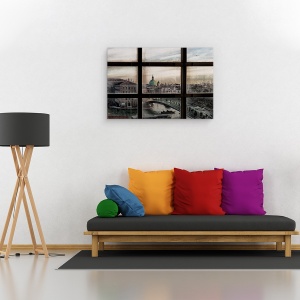 Tablou canvas - Fereastra Catre Venetia, Arhitectura, Venetia, Italia, Fereastra, Dom, Cupola, 60 x 90 cm - Img 2