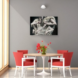 Tablou canvas - Fiicele Lupului, Performanta, Colt, Fata, Femeie, 60 x 90 cm - Img 4