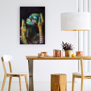 Tablou Canvas - Fish & Ulei, Peste, Ulei, Fata, Corp, Verde, 60 x 90 cm - Img 4