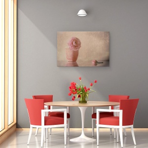 Tablou canvas - Floare, Roz, Floare, Natura Moarta, Romantism, 60 x 90 cm - Img 4