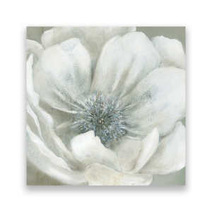 Tablou Canvas - Floral, Alb, Flori, Bujori, 60 x 60 cm