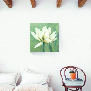 Tablou canvas floral magnolie alb 60x60 cm