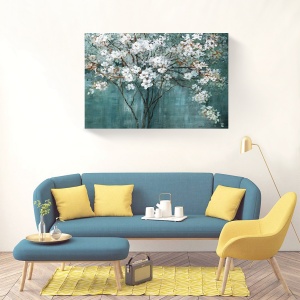 Tablou decorativ flori cirese pe canvas 80x120 cm