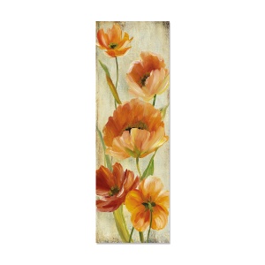 Tablou Canvas - Flori de maci, Flori preferate, Portocaliu, 40 x 100 cm