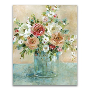 Tablou Canvas - Flori, Floare, Buchet, Primavara,Albastru, 40 x 50 cm