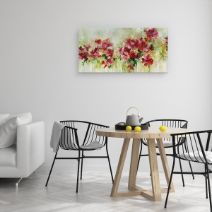 Tablou canvas - Flori, Gradina Colorata, Pictura, 50 x 100 cm - Img 4