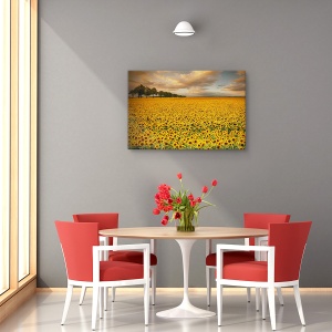 Tablou canvas - Floria-soarelui, Peisaj, 80 x 120 cm - Img 4
