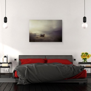 Tablou canvas - Forever Este Compus Din Nou , Caini, Elba, Hamburg, Ceata, Animale, 40 x 60 cm - Img 3