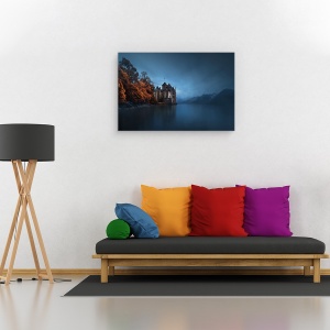 Tablou canvas - Fortificatie Luminoasa, Lac, Elvetia, Castel, Calatorie, Geneva, 40 x 60 cm - Img 2