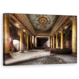 Tablou canvas - Fosta Glorie, Arhitectura, Cinema, Ochkhamuri, Georgia, Abandonat, 50 x 80 cm