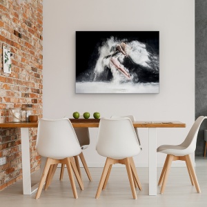 Tablou Canvas - Frenezie, Miscare, Femeie, Dansatoare, Interpret, 50 x 70 cm - Img 4