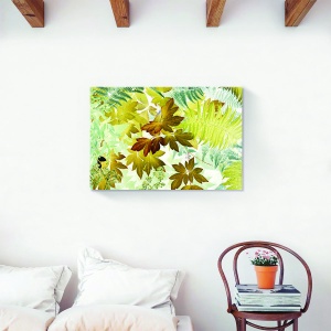 Tablou decorativ frunze toamnă pe canvas 80x120 cm