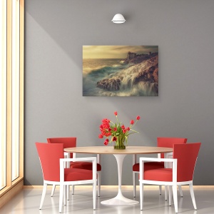 Tablou canvas - Furtuna De Aur, Castel, Valuri, Stanca, 40 x 60 cm - Img 4
