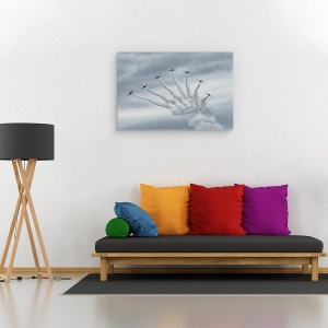 Tablou canvas - Garra, Airshow, Aeronava, Aeronava, Formatie, Jet, 60 x 90 cm - Img 2