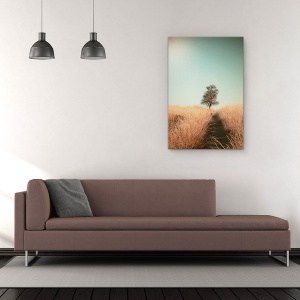 Tablou Canvas - Iarba Si Cale, Copac, Singuratic, Copac, Calea, Iarba, 80 x 120 cm - Img 2