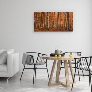 Tablou canvas - Iarna, Peisaj, Padure, Toamna, 50 x 100 cm - Img 4