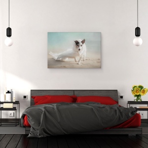 Tablou canvas - Iesind Din Furtuna, Plaja, Caini, Animale, Hamburg, 40 x 60 cm - Img 3
