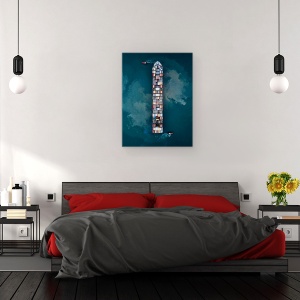 Tablou canvas - Incarcatura, Barca, Lada, Lazi, Transport Maritim, 60 x 80 cm - Img 3