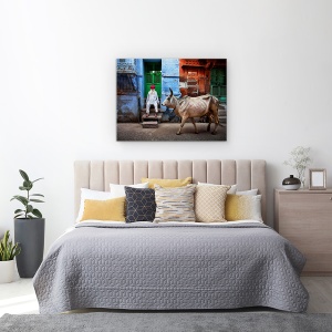Tablou canvas - India, Jodhpur, Calatorie, Albastru, Om, 50 x 70 cm - Img 3