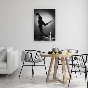 Tablou canvas - Inima Unui Cavaler, Sah, Umbra, Natura Moarta, 40 x 60 cm - Img 4