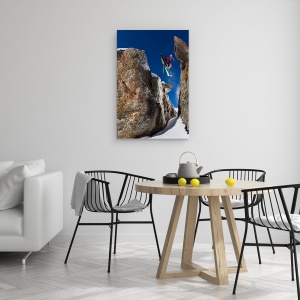 Tablou canvas - Intre Stanci, Actiune, Extrem, Freeski, Freestyle, Savoie, 60 x 90 cm - Img 4