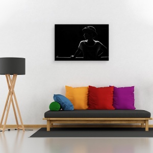 Tablou canvas - Intunericul Matineului, Schita, Palarie, Mana, Ochelari De Protectie, 40 x 60 cm - Img 2