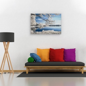 Tablou canvas - Irenkowo, Peisaj, Reflectie , Calm, Frunze, 40 x 60 cm - Img 2
