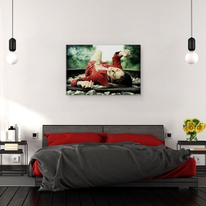 Tablou canvas - Iva Q, Portret, Fumatul, Tren, Feroviar, 60 x 90 cm - Img 3