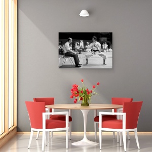 Tablou canvas - Kiae, Actiune, Alb-Negru, Lupta, Tutore, Uniform, 60 x 90 cm - Img 4