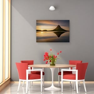Tablou canvas - Kirkjufell, Islanda, Kirkjufell, Munte, Deal, Peisaj, 40 x 60 cm - Img 4
