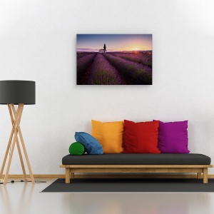 Tablou canvas - Lavanda din Provence, Peisaj, Soare, Franta, Violet, 60 x 90 cm - Img 2