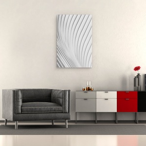 Tablou canvas - Liniile Calatrava, Aripa, Calatrava, Alb, Coaste, Curba, Linia, 60 x 90 cm - Img 2
