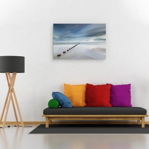 Tablou canvas - Litoral, Polonia, Litoral, Albastru, Nori, Zori De Zi, 40 x 60 cm - Img 2