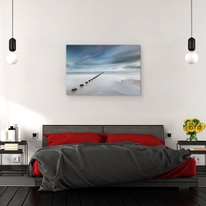 Tablou canvas - Litoral, Polonia, Litoral, Albastru, Nori, Zori De Zi, 60 x 90 cm - Img 3
