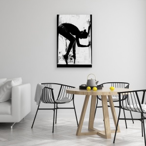 Tablou canvas - Lorn, Alb-Negru, Figura, Silueta, Degete, Femeie, 40 x 60 cm - Img 4