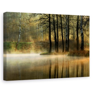 Tablou canvas - Lumina Tacuta, Iaz, Dimineata, Polonia, Lac, 60 x 90 cm