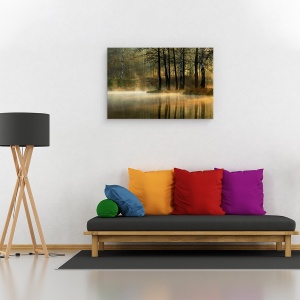 Tablou canvas - Lumina Tacuta, Iaz, Dimineata, Polonia, Lac, 60 x 90 cm - Img 2
