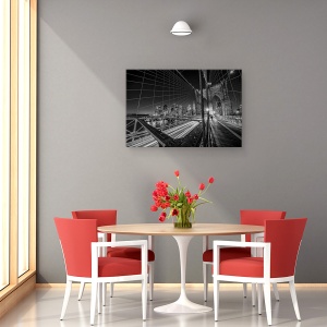 Tablou canvas - Luminile Podului Brooklyn, Manhattan, New York, 60 x 90 cm - Img 4