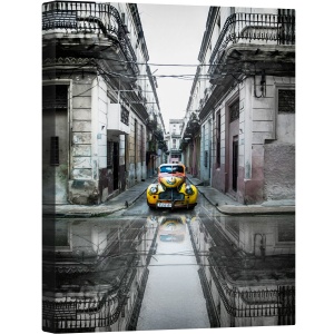 Tablou canvas - Masina Veche Clasica in Havana, American, Havana, Batran, Parcat, Retro, Strada, 50 x 70 cm