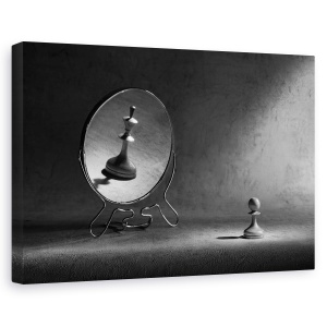 Tablou canvas - Megalomania 2, Oglinda, De Sine, Reflectie, Vise, Vis, 60 x 90 cm
