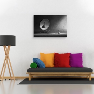 Tablou canvas - Megalomania 2, Oglinda, De Sine, Reflectie, Vise, Vis, 60 x 90 cm - Img 2