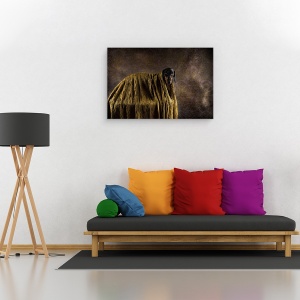 Tablou canvas - Micutul Dandy, Caini, Dachshund, Panza, Aur, 80 x 120 cm - Img 2