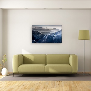 Tablou canvas - Momente De Tacere Inainte De Coborare, Actiune, Schi, Alpinism, Freeride, 50 x 80 cm - Img 2