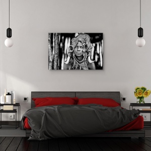 Tablou canvas - Mursi, Oameni, Africa, Cercei, Femeie, 60 x 90 cm - Img 3