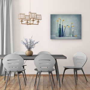 Tablou canvas - Narcise, Natura Moarta, Vaza, Flori, Sticla, 60 x 75 cm - Img 4