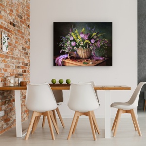 Tablou Canvas - Natura Moarta Cu Flori De Lunca, 60 x 80 cm - Img 4